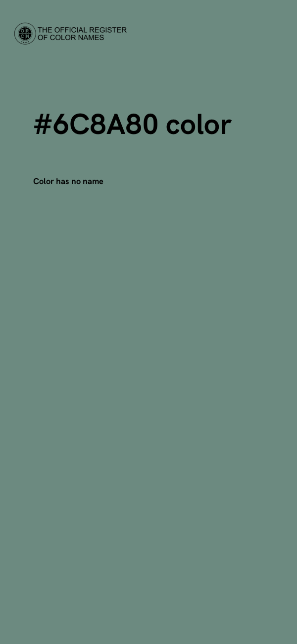 #6C8A80 color image