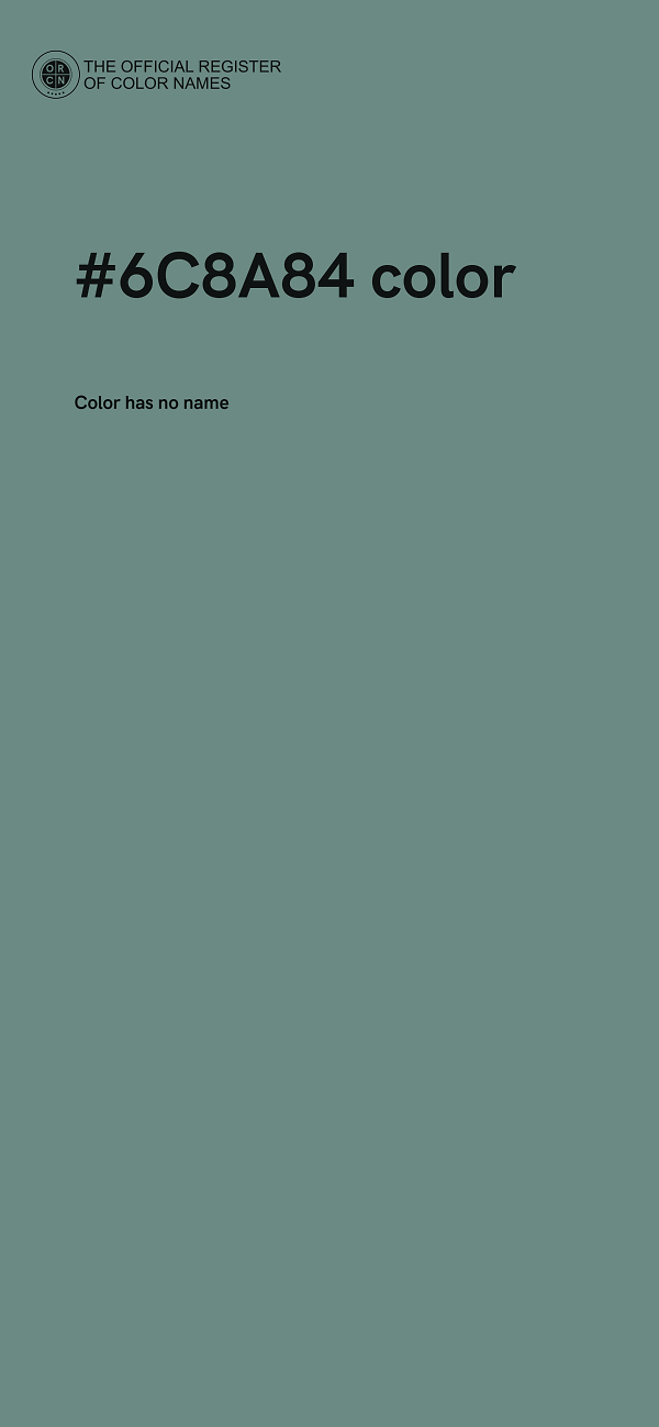 #6C8A84 color image
