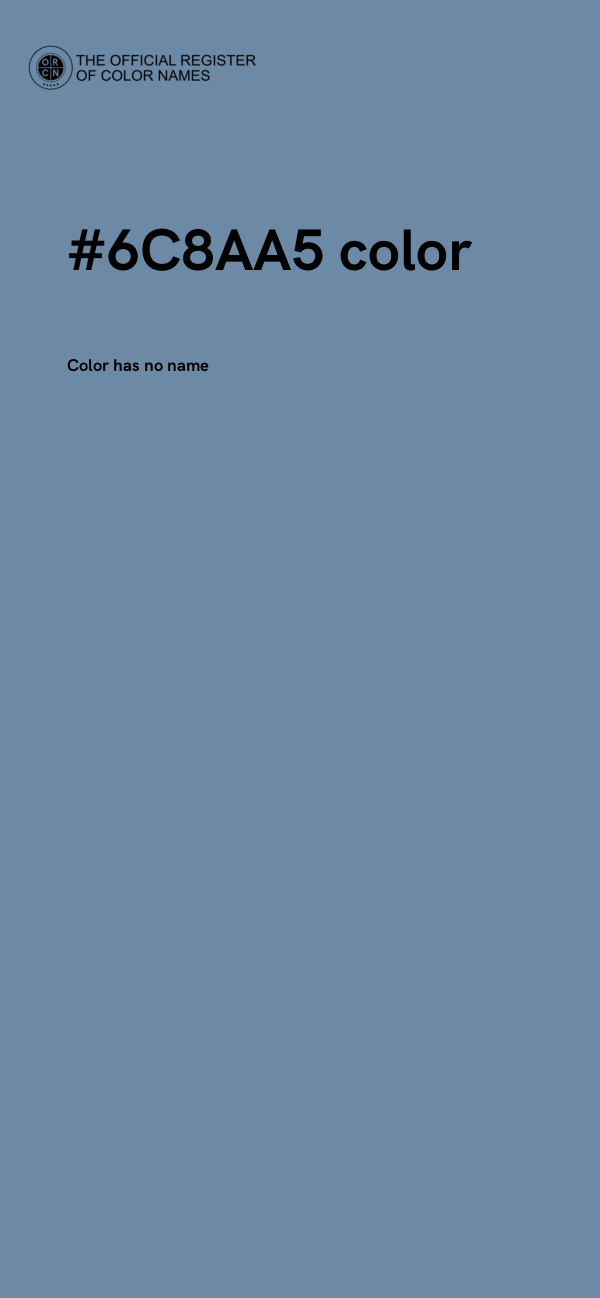 #6C8AA5 color image