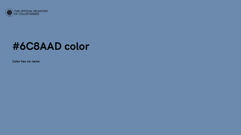 #6C8AAD color image