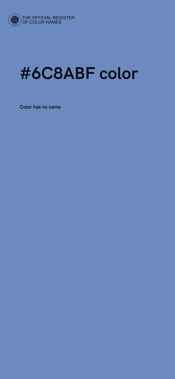 #6C8ABF color image