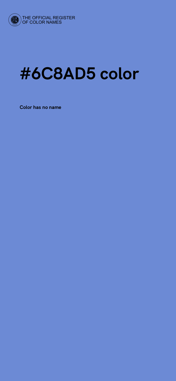 #6C8AD5 color image