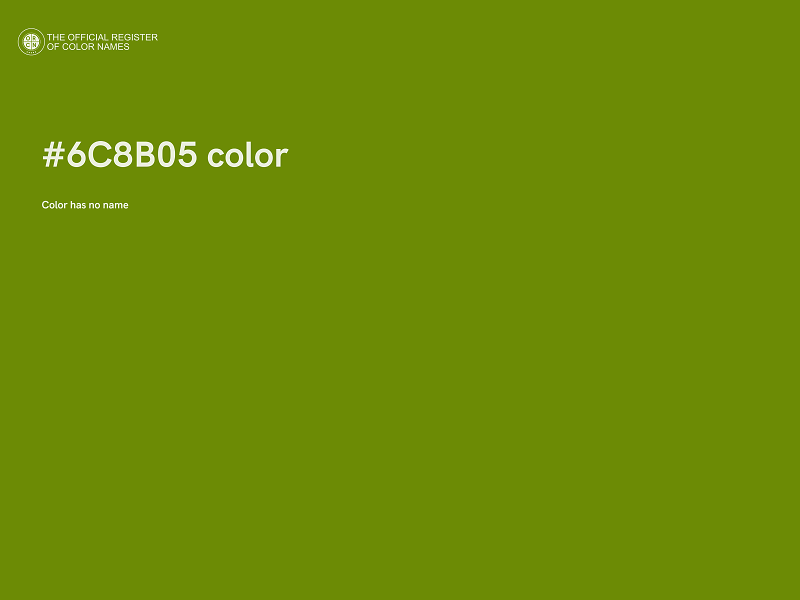 #6C8B05 color image