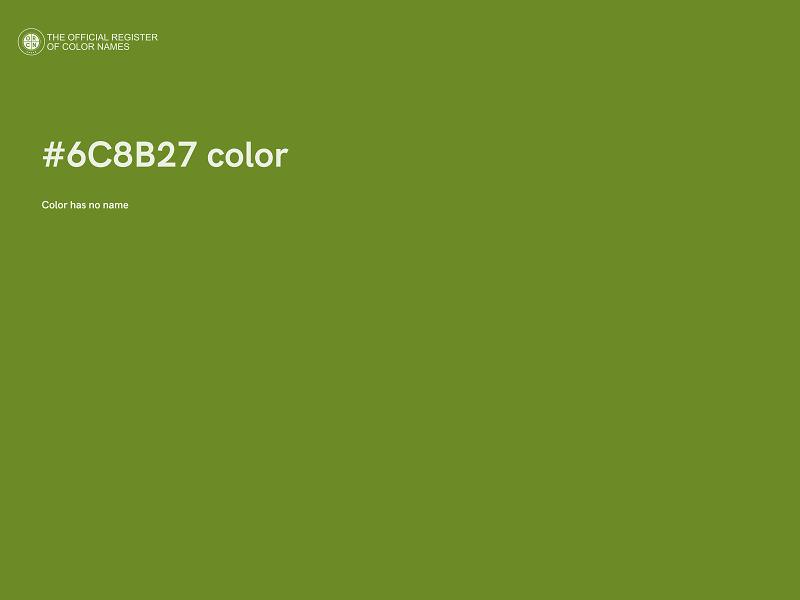 #6C8B27 color image