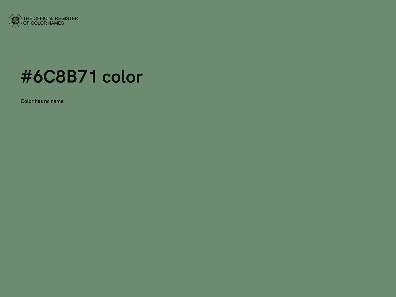 #6C8B71 color image