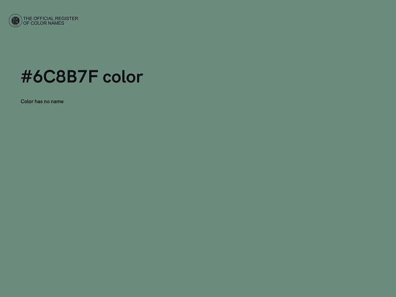 #6C8B7F color image