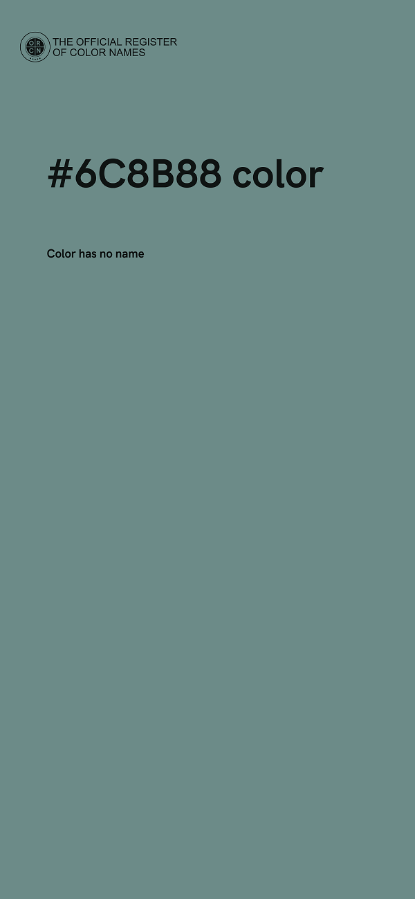#6C8B88 color image