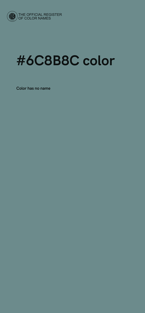 #6C8B8C color image