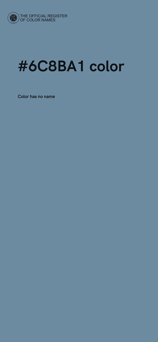 #6C8BA1 color image