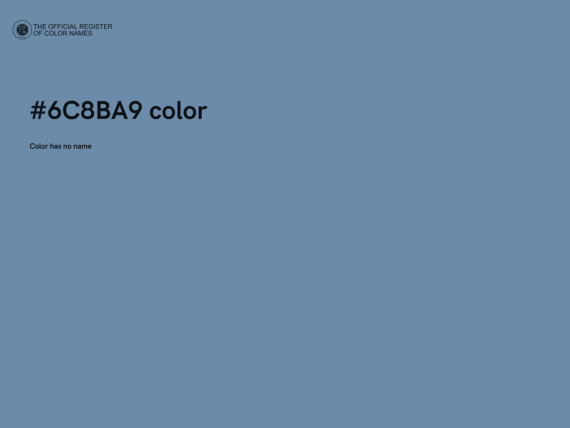 #6C8BA9 color image