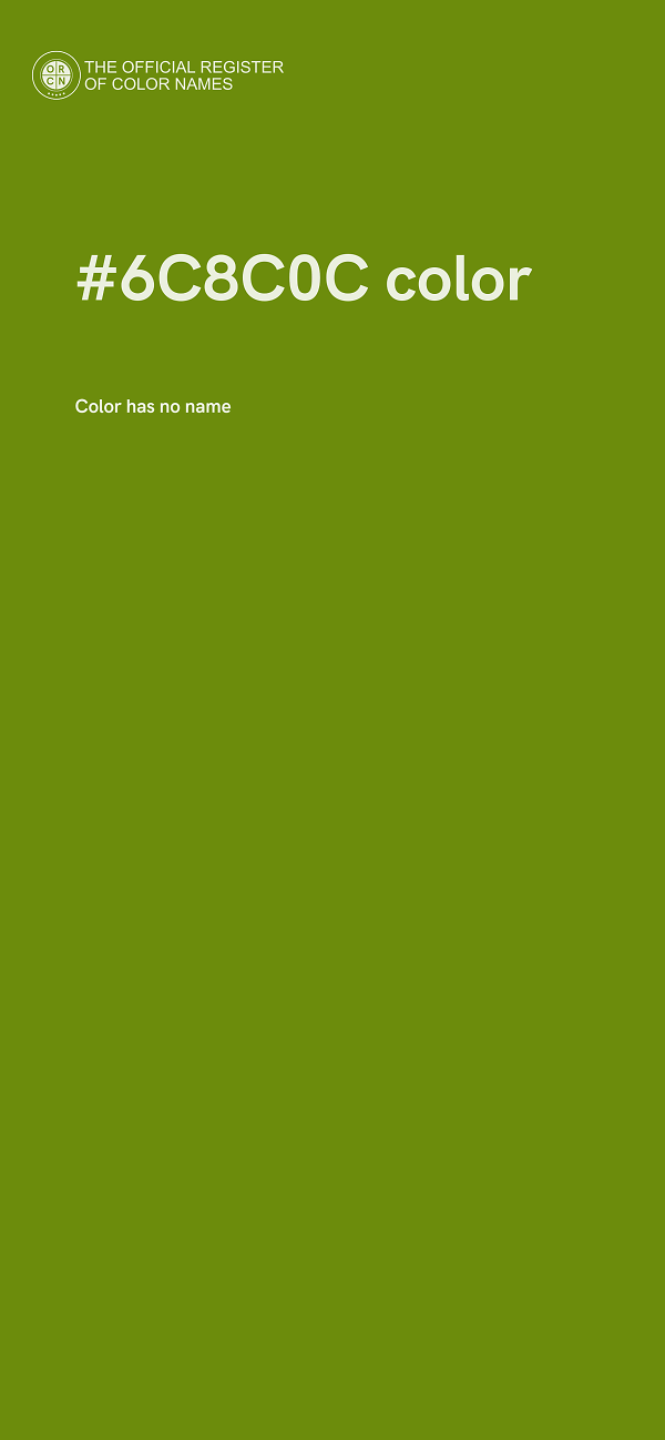 #6C8C0C color image