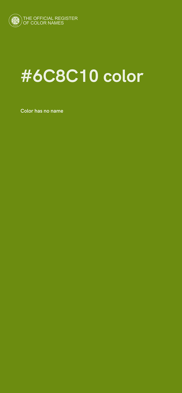#6C8C10 color image