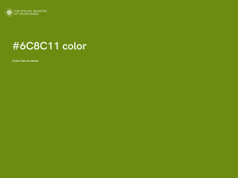 #6C8C11 color image
