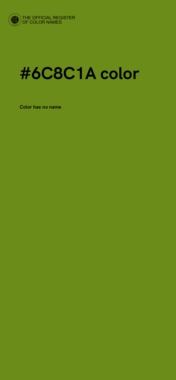 #6C8C1A color image