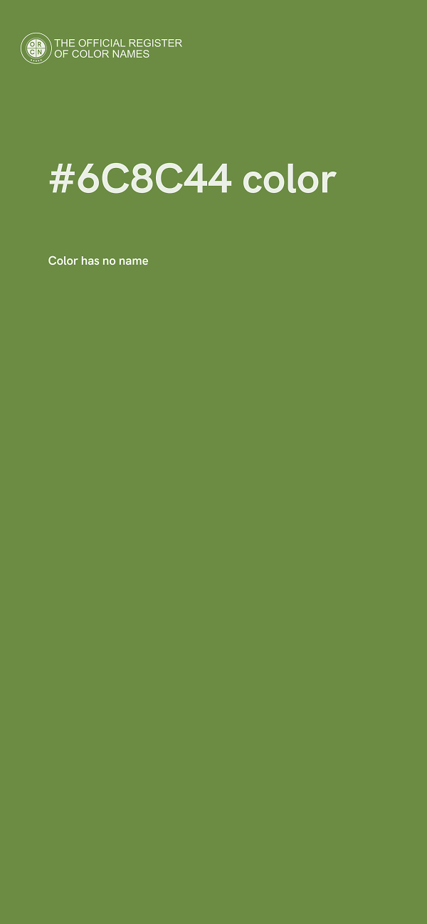 #6C8C44 color image