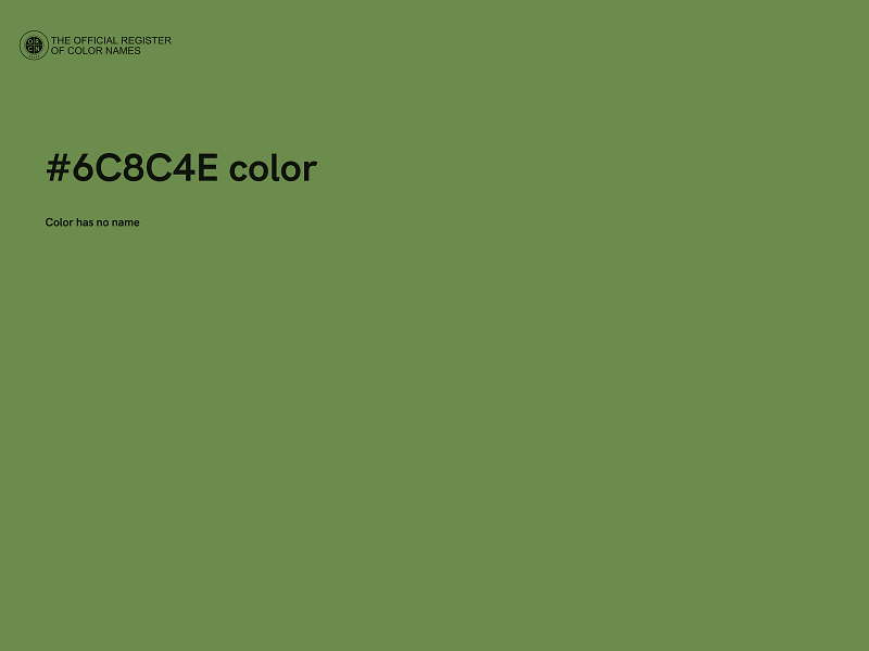 #6C8C4E color image