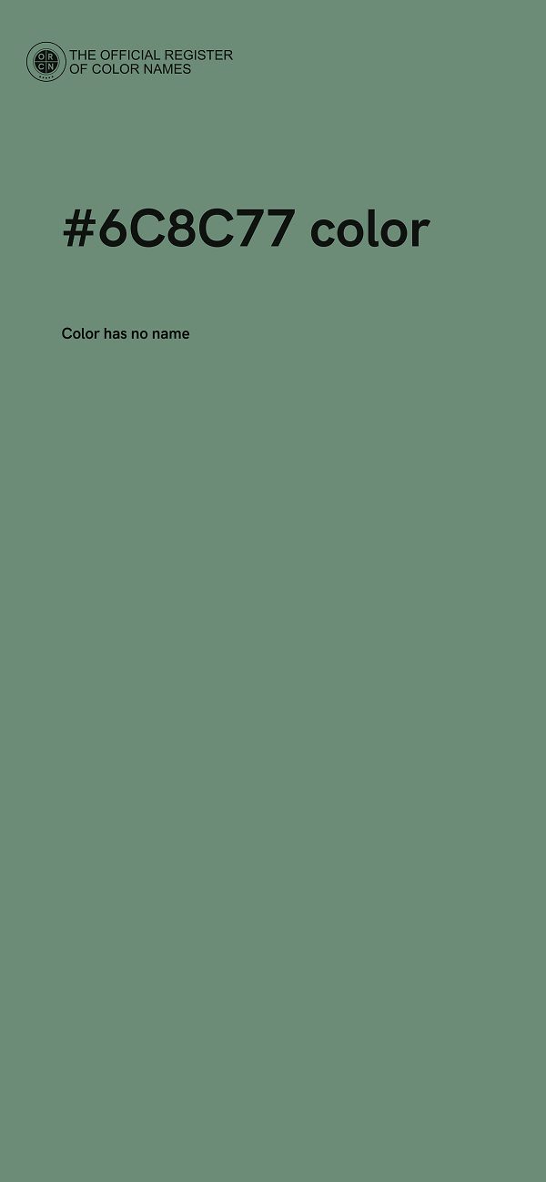 #6C8C77 color image