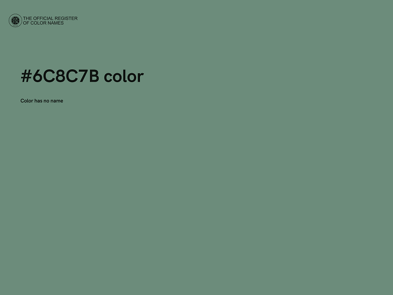 #6C8C7B color image