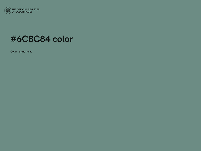 #6C8C84 color image