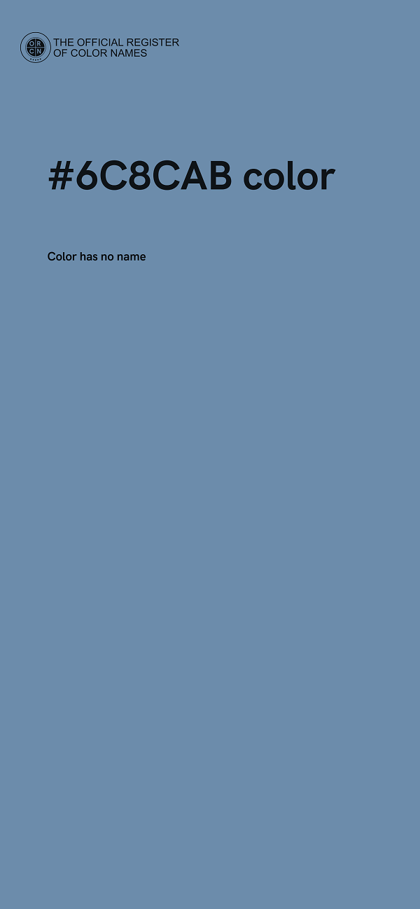 #6C8CAB color image
