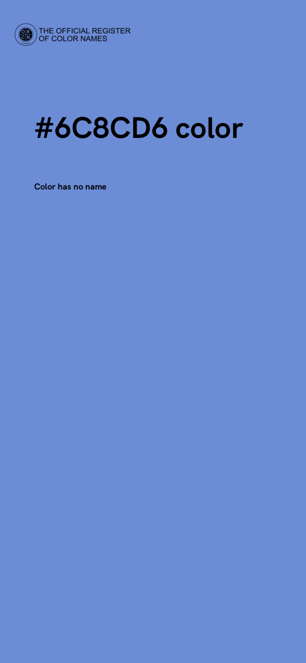 #6C8CD6 color image
