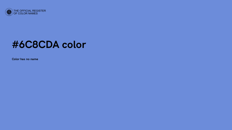 #6C8CDA color image