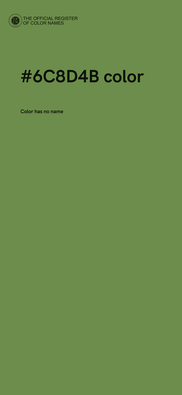 #6C8D4B color image