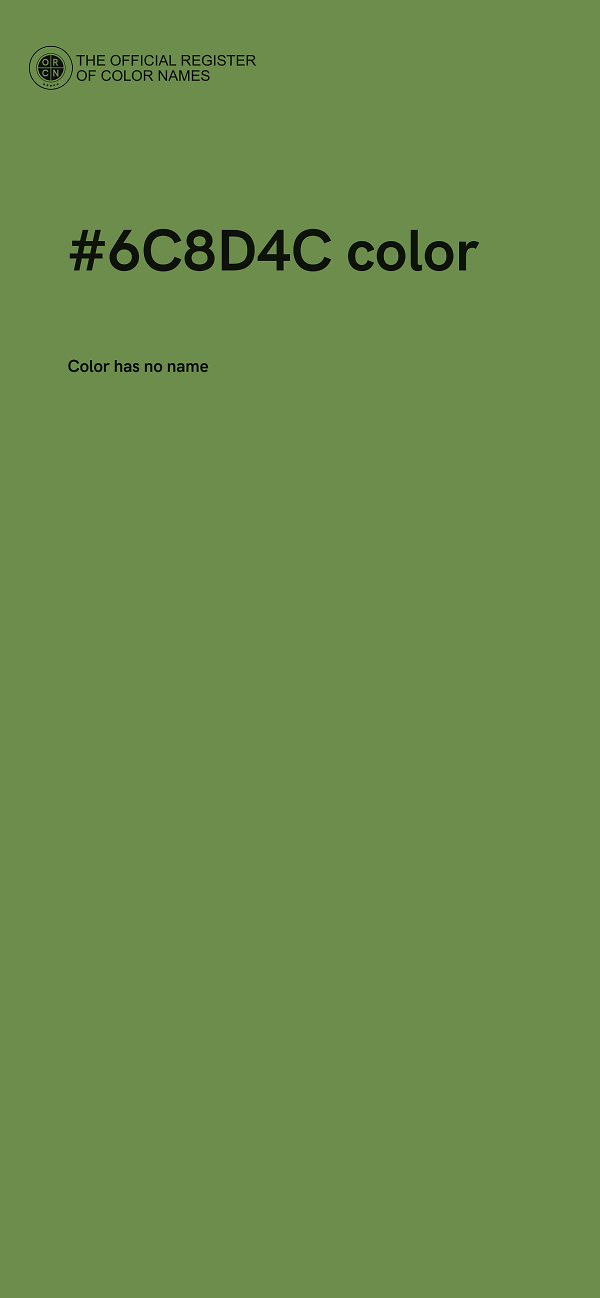 #6C8D4C color image
