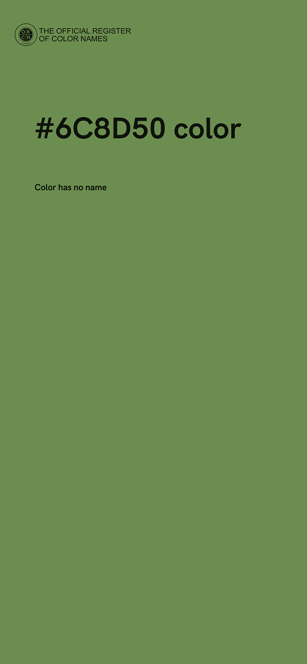 #6C8D50 color image