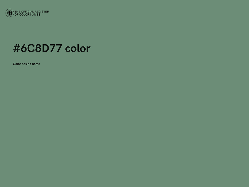 #6C8D77 color image
