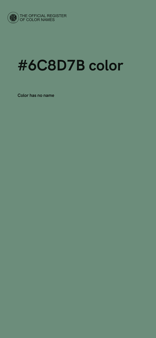 #6C8D7B color image