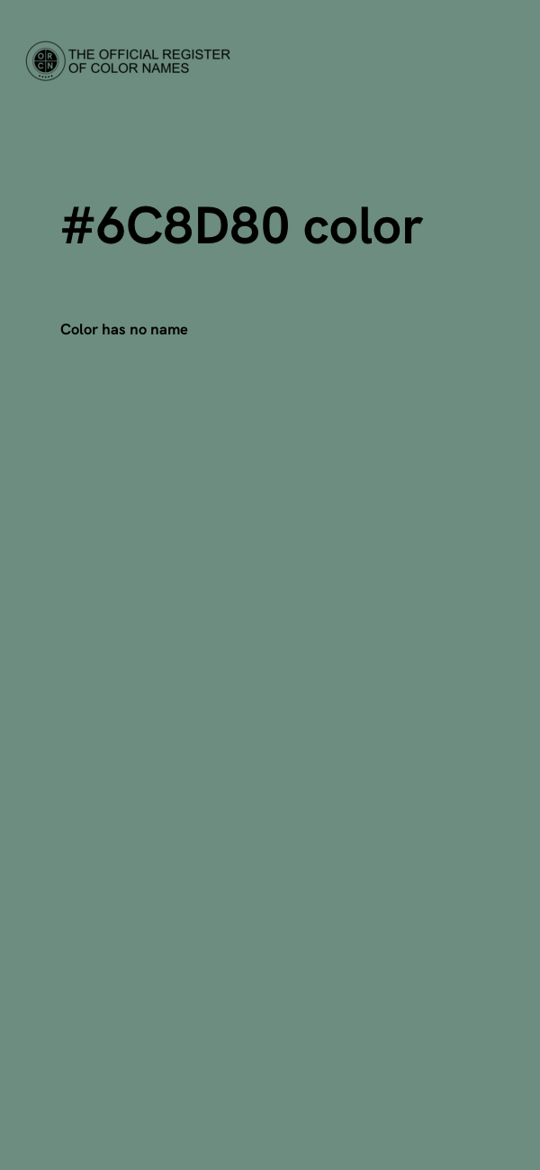 #6C8D80 color image