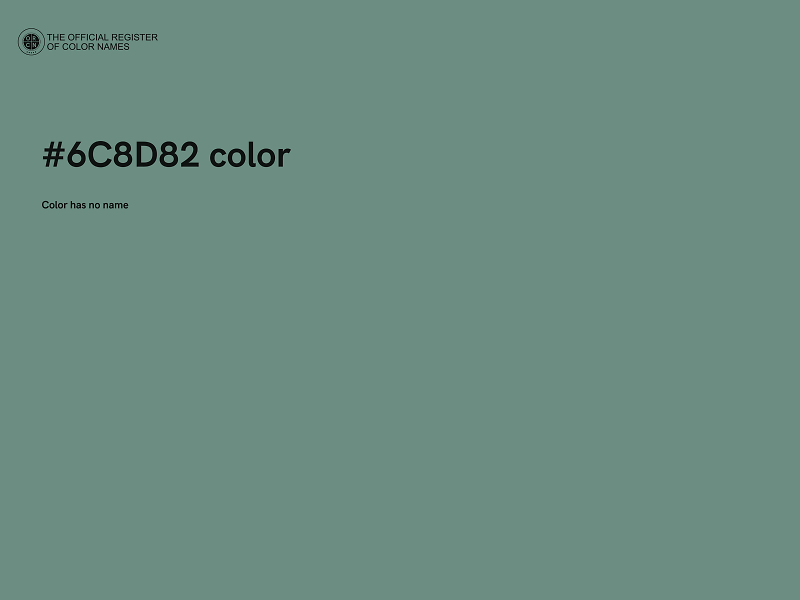 #6C8D82 color image