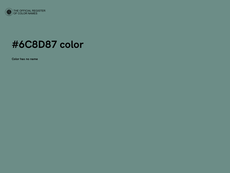 #6C8D87 color image