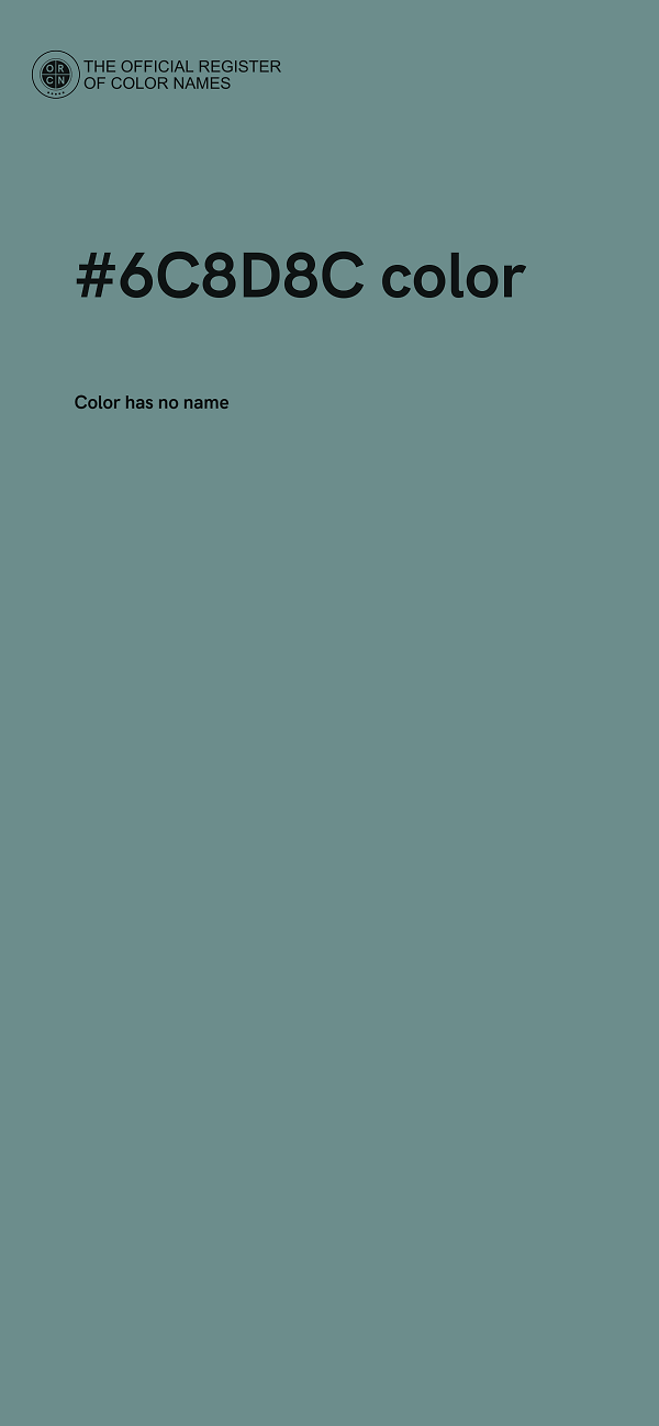#6C8D8C color image