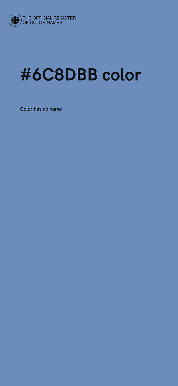 #6C8DBB color image