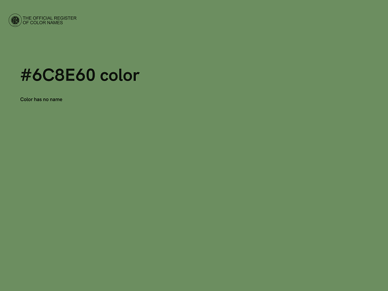 #6C8E60 color image