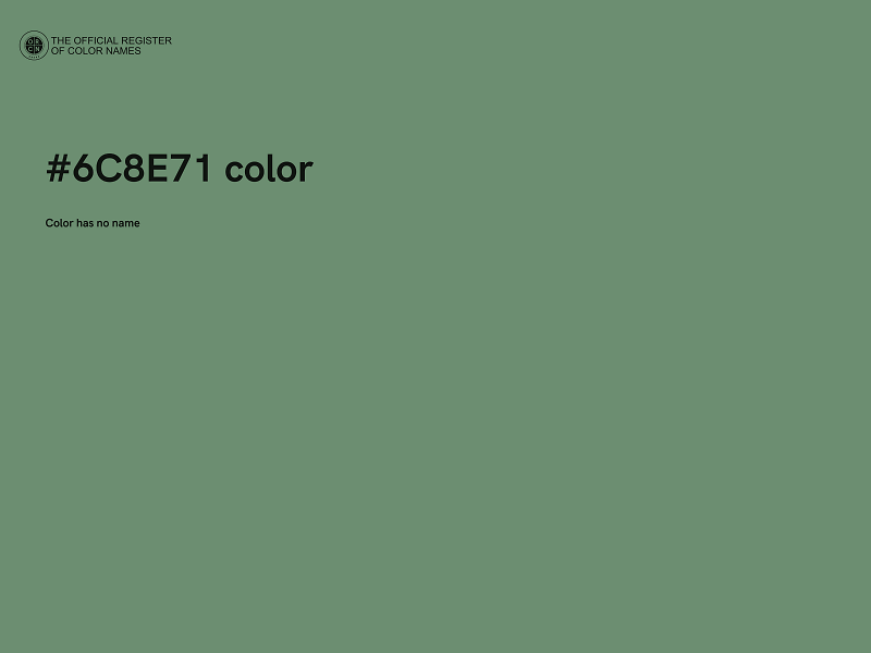 #6C8E71 color image