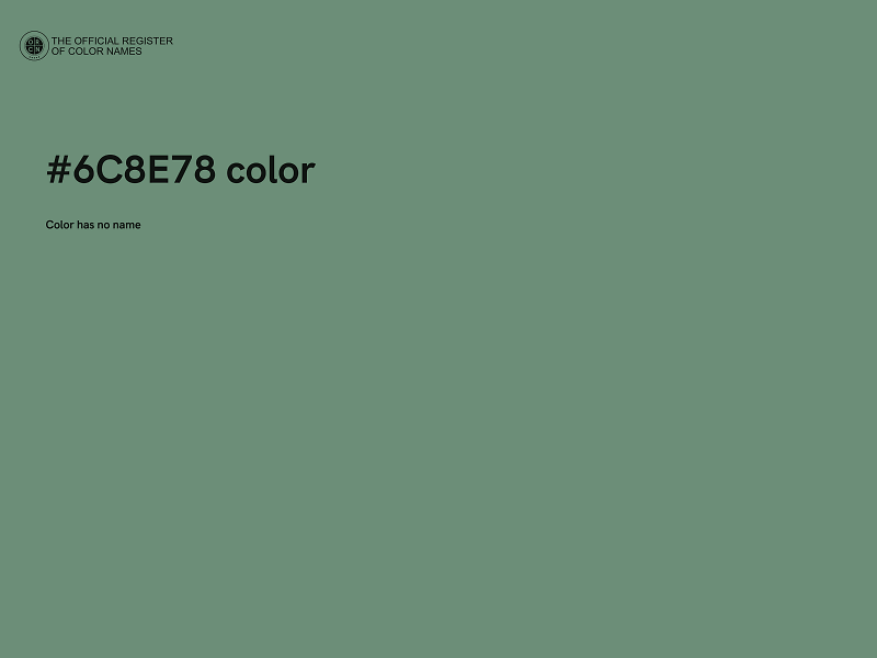 #6C8E78 color image