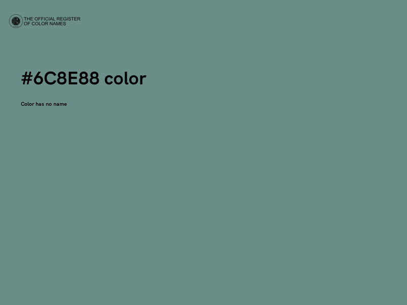 #6C8E88 color image