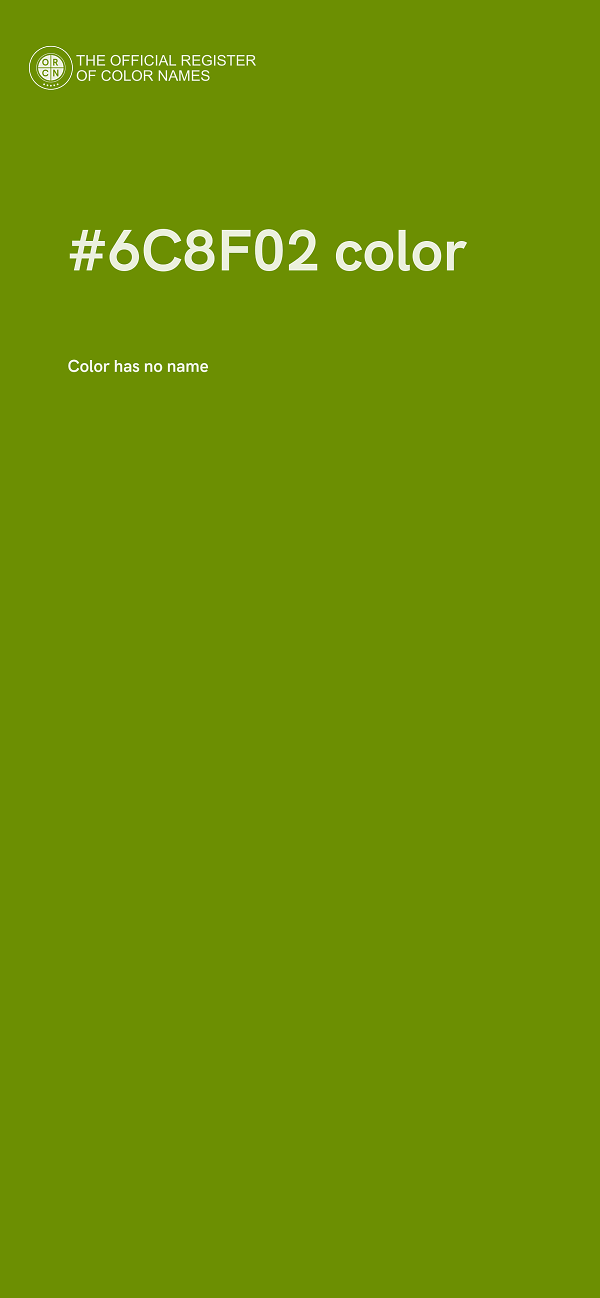 #6C8F02 color image