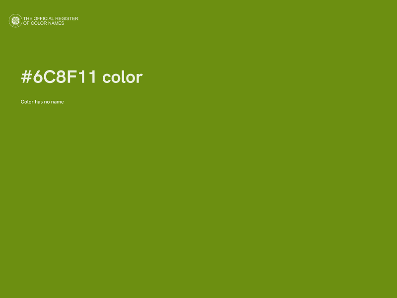 #6C8F11 color image