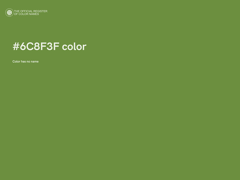 #6C8F3F color image