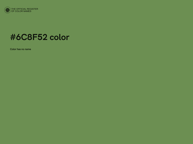#6C8F52 color image