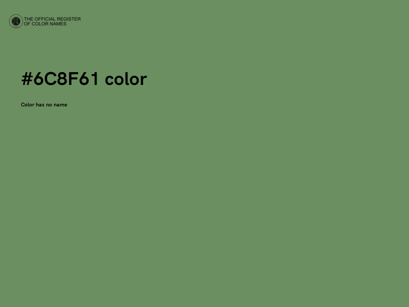 #6C8F61 color image