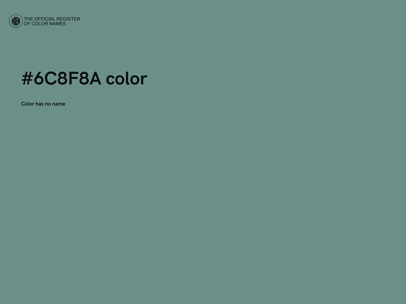 #6C8F8A color image