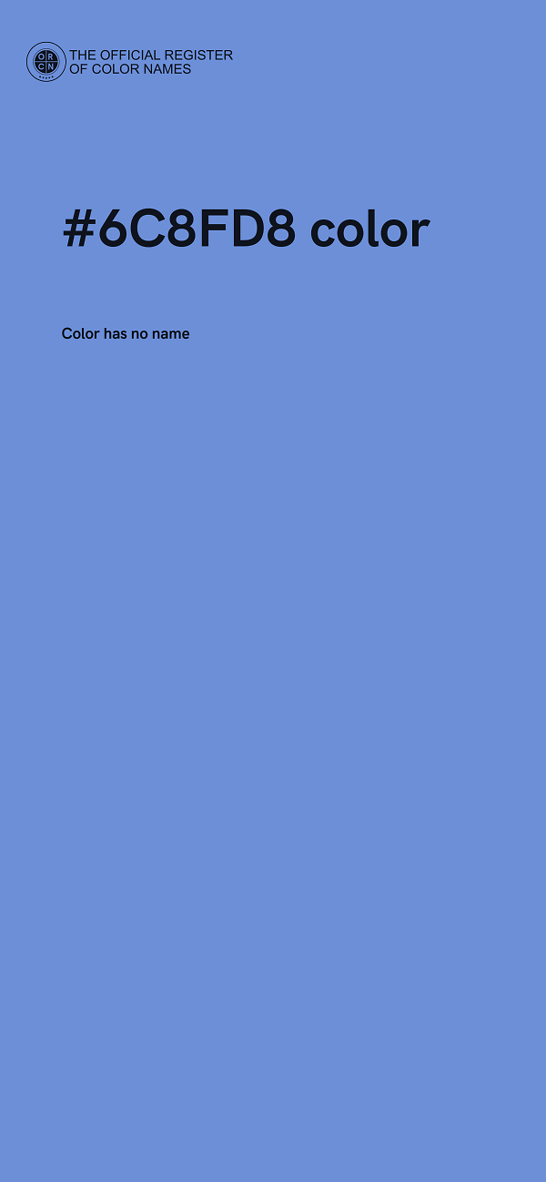#6C8FD8 color image