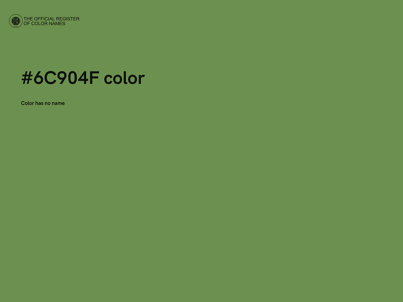 #6C904F color image