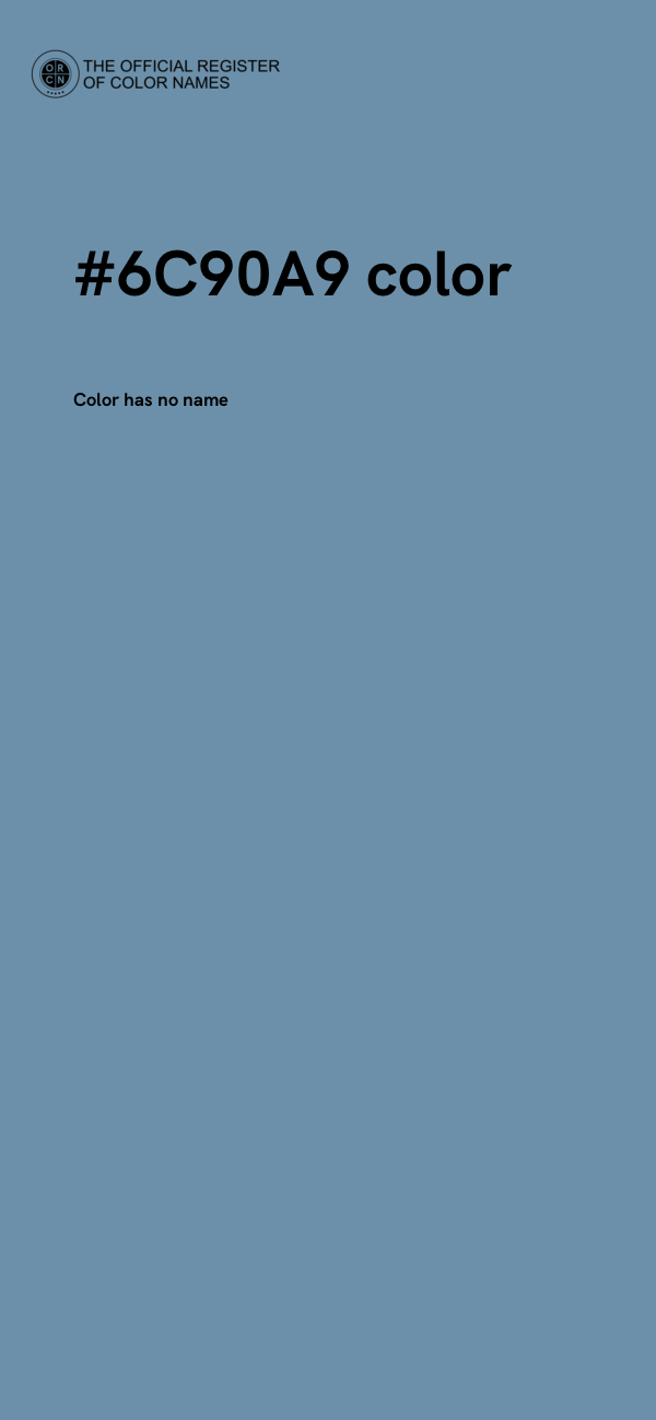 #6C90A9 color image