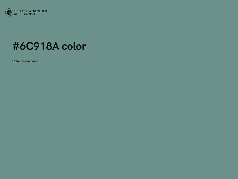 #6C918A color image